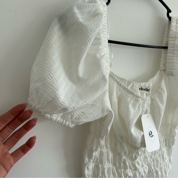 Elodie Off-white Crop Blouse - Picture 3 of 5